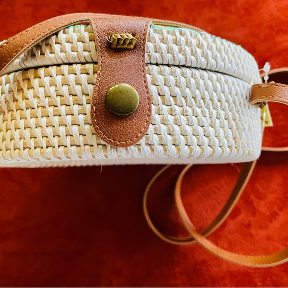 COLLECTION 18 Chic NWT Tropical PALM Leaf Print CROSSBODY BAG Purse - Picture 9 of 16